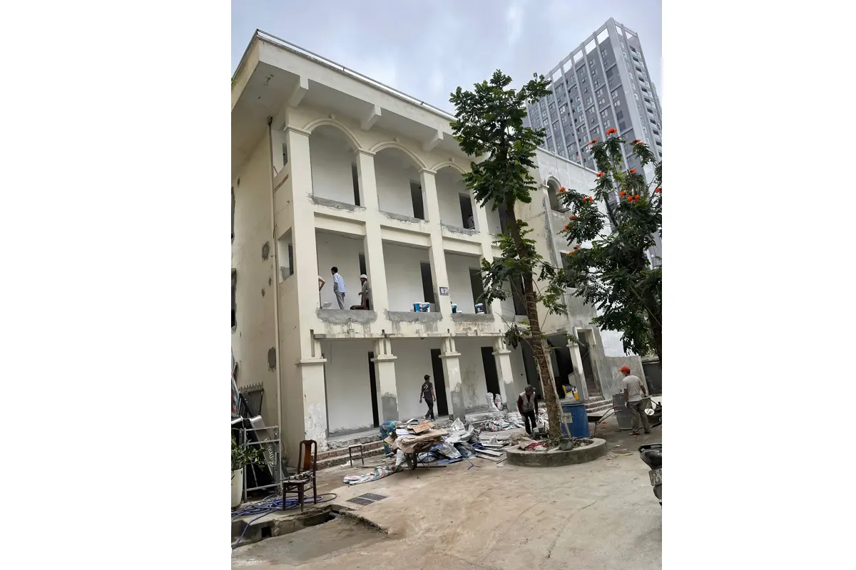 300m2 vách ngăn vệ sinh tòa B5 + B7 Đại học PCCC Thanh Xuân