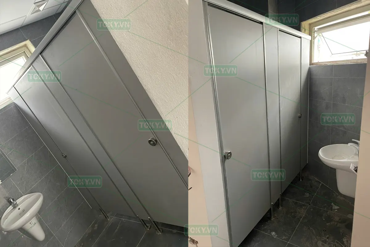 300m2 vách ngăn vệ sinh tòa B5 + B7 Đại học PCCC Thanh Xuân