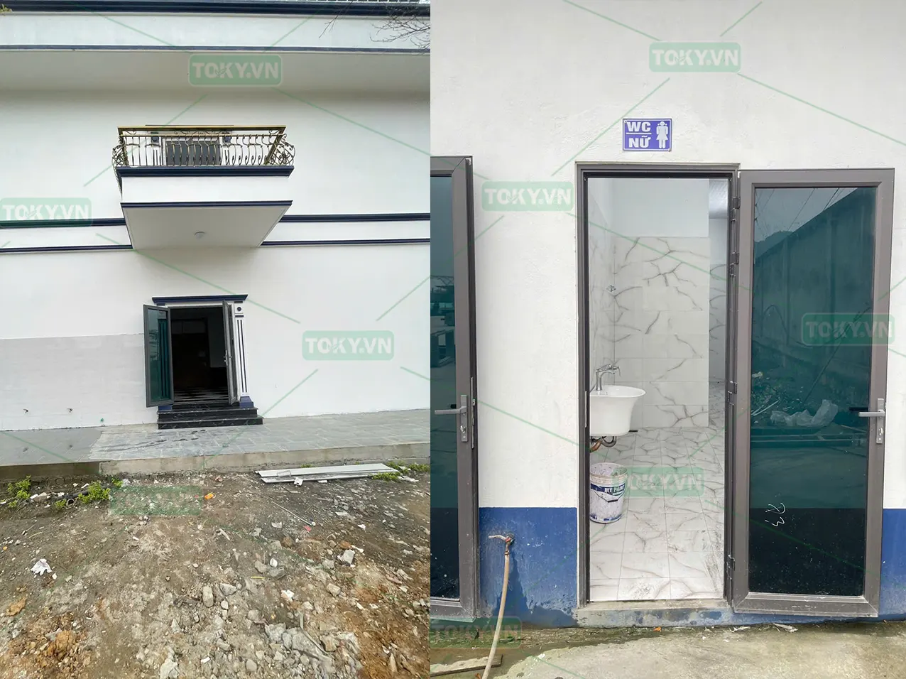 TOKY hoàn thiện 200m2 vách ngăn vệ sinh Compact cho Nhà máy Xi măng Xuân Sơn