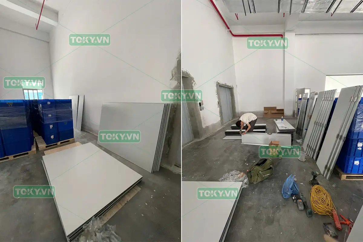 Toky hoàn thiện 250m2 thi công tấm Compact HPL tại nhà máy Hornor 2 Toky hoàn thiện 250m2 thi công tấm Compact HPL tại nhà máy Hornor