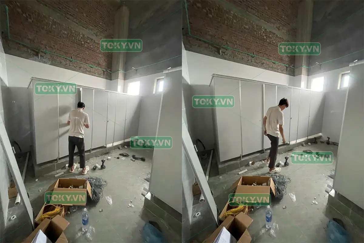 Toky hoàn thiện 250m2 thi công tấm Compact HPL tại nhà máy Hornor 3 Toky hoàn thiện 250m2 thi công tấm Compact HPL tại nhà máy Hornor