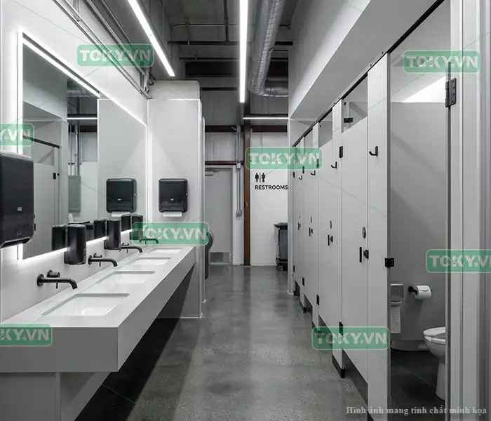 Tấm Compact HPL cho khu công nghiệp: giải pháp vật liệu bền - kháng hóa chất 2 Ứng dụng tấm Compact HPL cho khu công nghiệp trong từng hạng mục