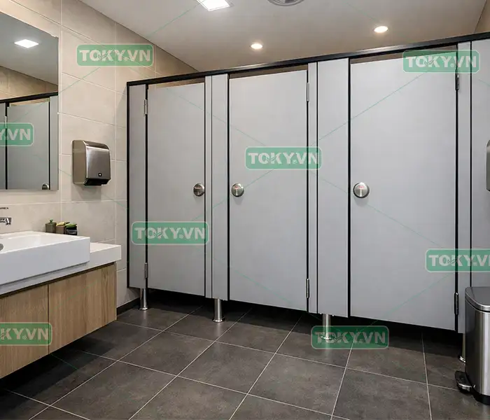 Cách xử lý hiện tượng tấm Compact "đổ mồ hôi" trong nhà vệ sinh kín