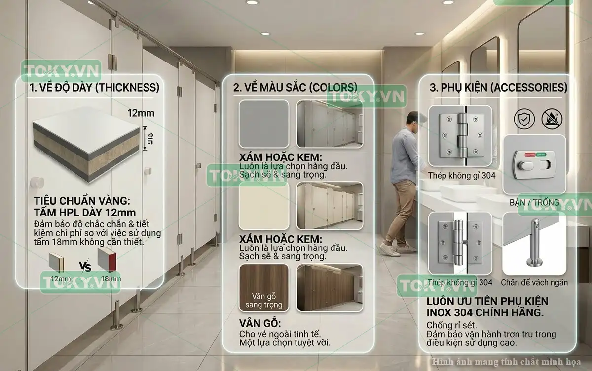 Thi công tấm Compact HPL cho văn phòng - giải pháp sang trọng và tối ưu diện tích 2 Bí quyết chọn mã màu và độ dày tấm Compact HPL cho văn phòng