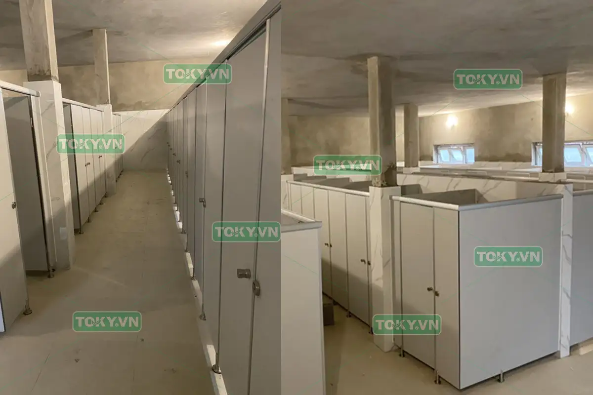 1000m2 thi công vách ngăn vệ sinh Compact cho chùa Bái Đính – Ninh Bình