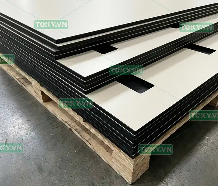 Cấu tạo đặc biệt của vách ngăn phòng thí nghiệm compact chịu axit