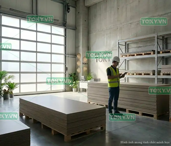 Tấm Compact HPL dày 12mm: kích thước, cách phân biệt & báo giá toàn diện 2026 2 Khổ kích thước & trọng lượng thực tế của tấm Compact HPL dày 12mm tại tổng kho TOKY
