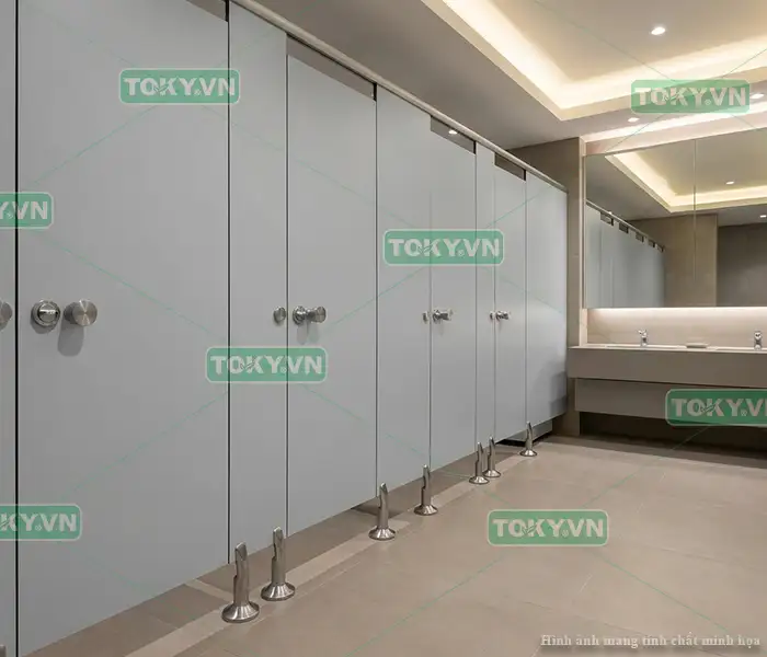 Tiêu chuẩn nghiệm thu khắt khe sau khi thi công vách ngăn vệ sinh Compact