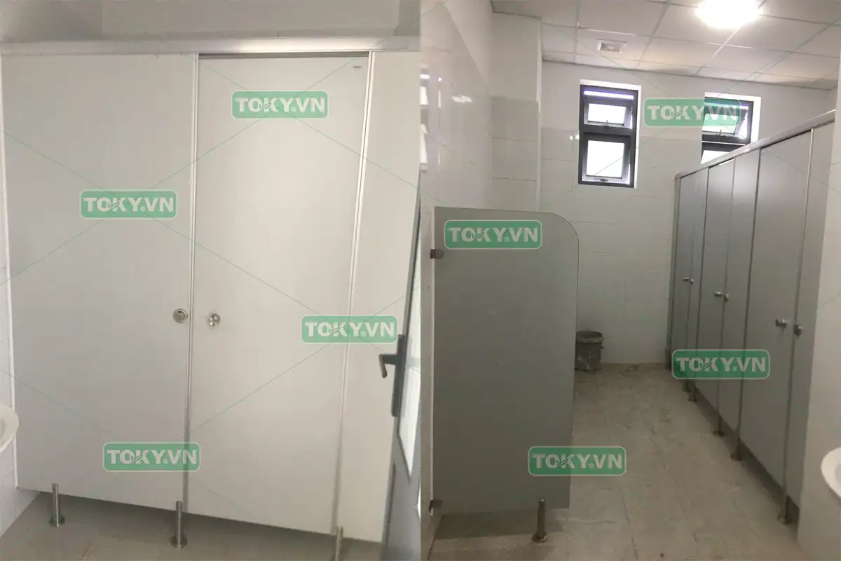 Toky thi công vách ngăn vệ sinh compact tòa án quân sự khu vực quân khu 3