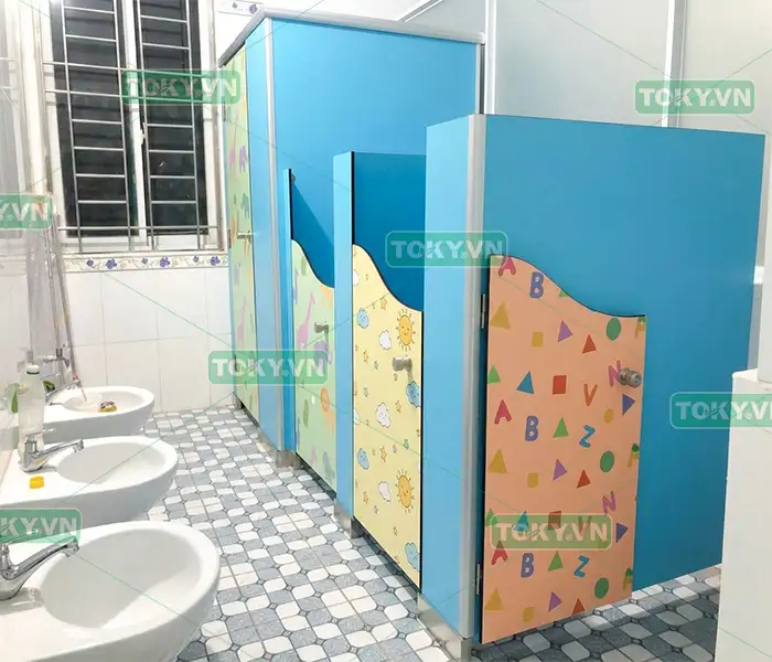 Phối màu độc đáo khi thi công tấm compact cho trường mầm non 3 Quy trình đảm bảo độ chuẩn xác khi thi công tấm compact cho trường mầm non