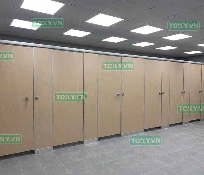 Vách ngăn vệ sinh Compact màu vân gỗ mã 3507