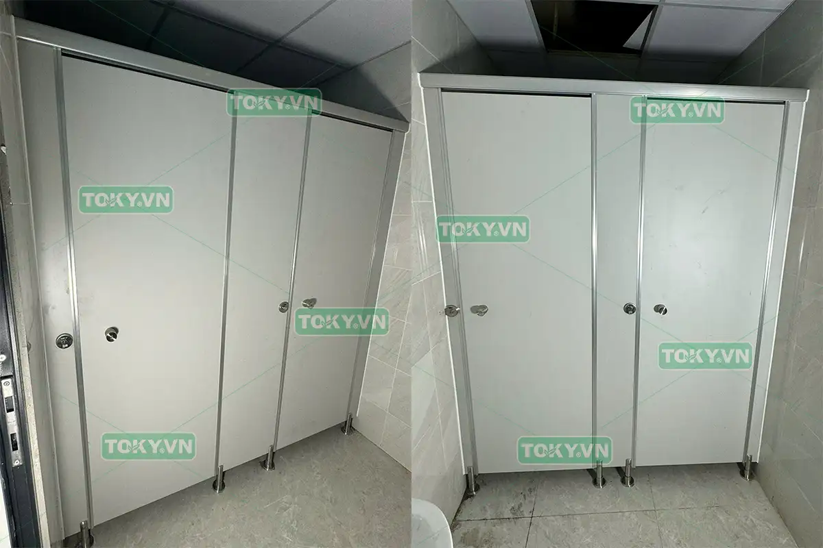 Toky hoàn thành 120m2 thi công vách ngăn vệ sinh công ty cổ phần Mỹ Á