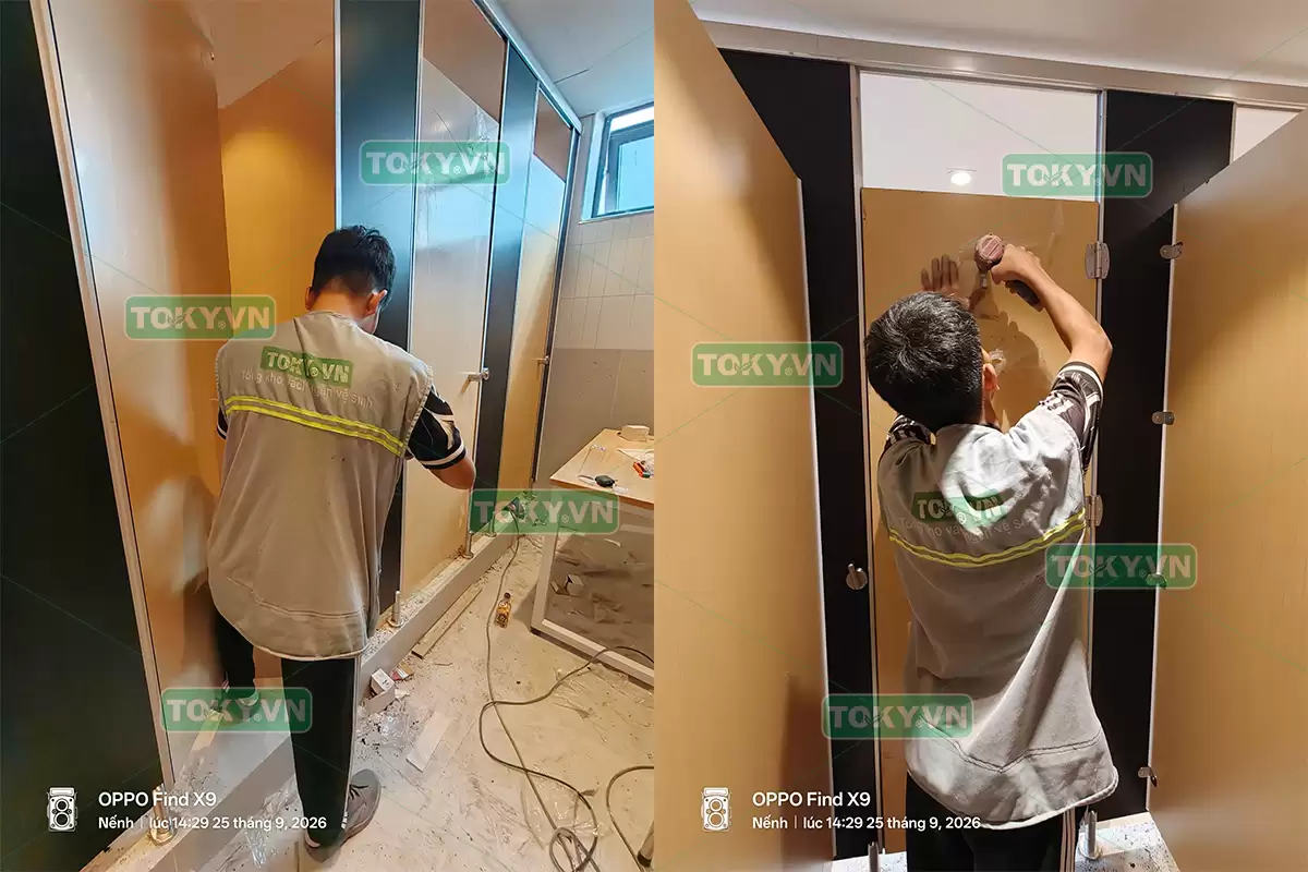 100m2 vách ngăn vệ sinh Công ty tnhh EV Foxconn