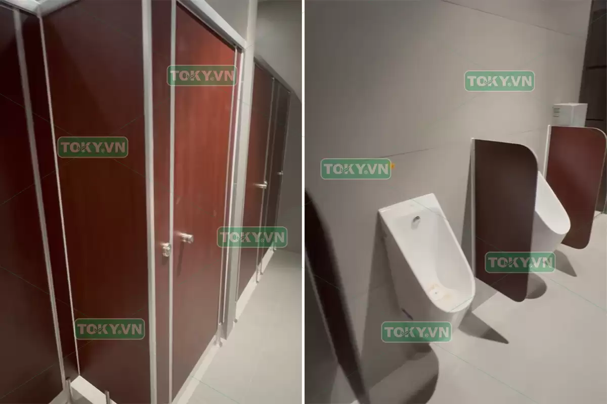 Toky thi công vách ngăn vệ sinh compact tại khu nghỉ dưỡng country club