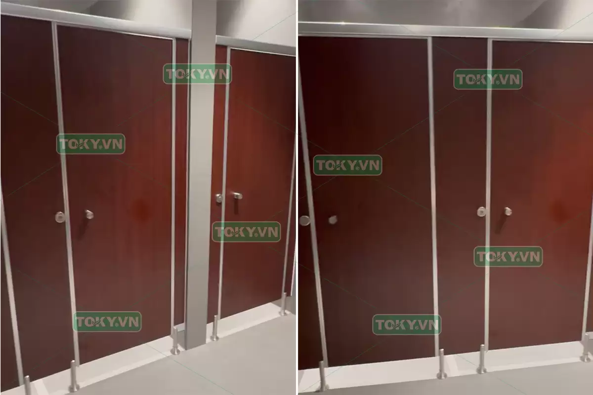 Toky thi công vách ngăn vệ sinh compact tại khu nghỉ dưỡng country club