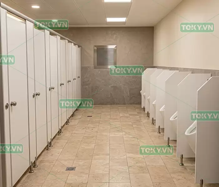 Giải pháp thi công vách ngăn vệ sinh compact hpl cho nhà máy và kcn