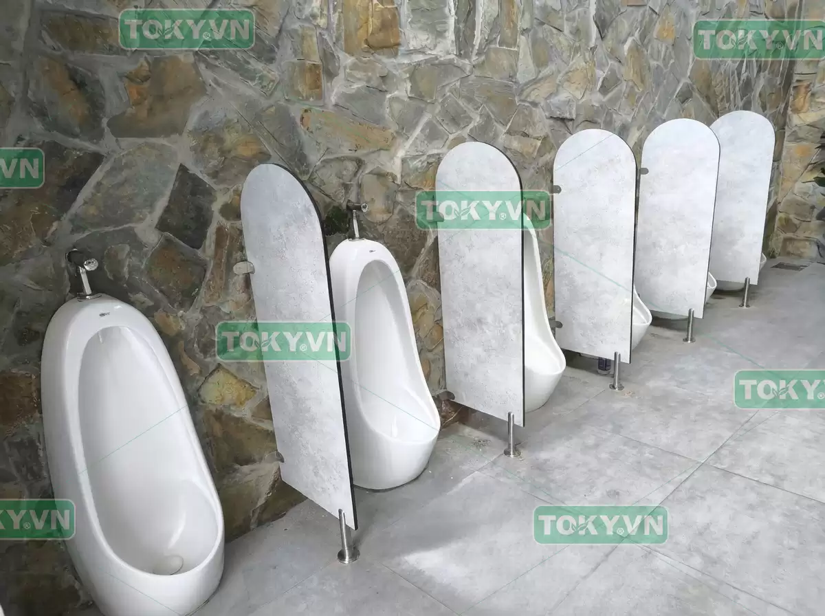 Các loại vách ngăn vệ sinh tấm Compact Toky nhận thi công