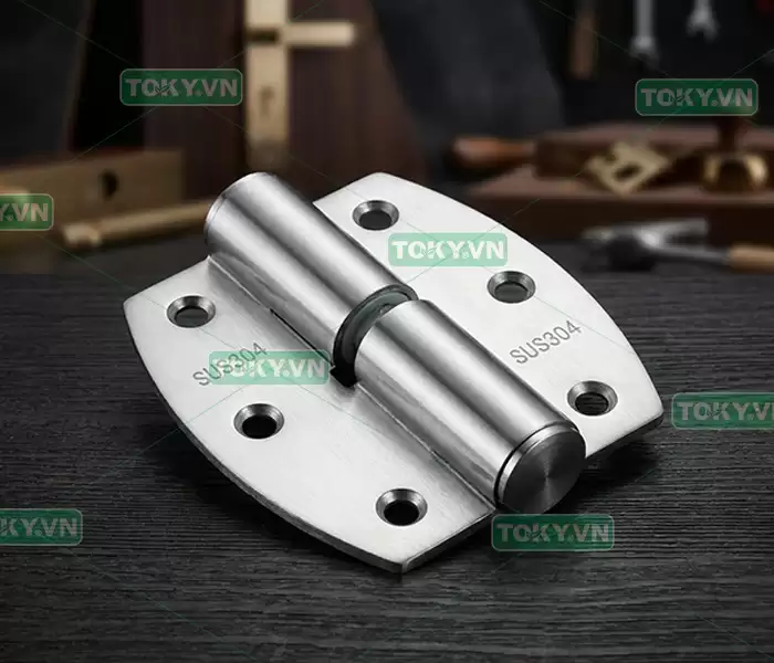 So sánh bản lề inox 304 trục to và trục nhỏ vách ngăn vệ sinh 2 Chi tiết bản lề inox 304 trục to (phân biệt trái - phải)